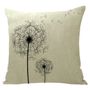 Axyaa Maple Leaf Print Linen Pillowcase for Home Decor and Sofa Comfort
