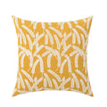 Axyaa Wheat Embroidery Cushion Cover, Soft Cozy Yellow Black Green Pillow Cover