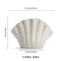 Axyaa Shell Ceramic Vase for Flowers | Tabletop Decoration Vessel