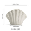 Axyaa Shell Ceramic Vase for Flowers | Tabletop Decoration Vessel