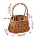 Axyaa Wicker Picnic Basket Tote Handle Storage Rustic Life Shopping Organizer