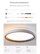 Axyaa 48w Round LED Ceiling Light with Remote Control for Bedroom, Living Room, Kitchen