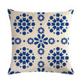 Axyaa Geometric Printed Linen Cushion Cover for Home Decoration 45x45cm
