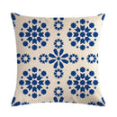 Axyaa Geometric Printed Linen Cushion Cover for Home Decoration 45x45cm