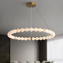 Axyaa Cream Pearl Marble Pendant Light Chandelier for Home Decor