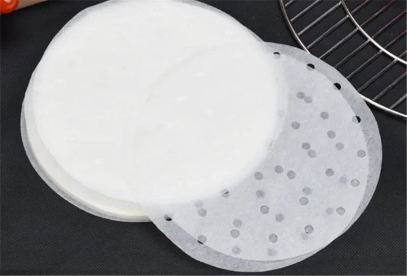 Axya Bamboo Steamer Papers for Air Fryer & Baking Basket