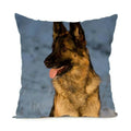 Axyaa German Shepherd Dog Polyester Pillowcase for Home & Office Decorateurs