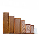 Axya Square Wooden Tray Japanese Brown 30cm - Coffee Tea Set Tableware Home Kitchen