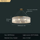 Axyaa Modern Luxury Crystal Chandelier Pendant Light Fixture