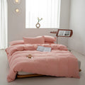 Axyaa Japanese Grid Duvet Cover, Single Quilt 150*200cm, Queen Size, Washed Cotton