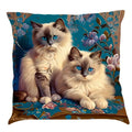 Axyaa Nordic Peacock Oil Painting Cushion Cover for Stylish Home Decor