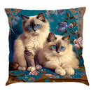 Axyaa Nordic Peacock Oil Painting Cushion Cover for Stylish Home Decor
