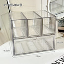 Axyaa Acrylic Makeup Storage Box Set with Drawer & Cotton Swab Organizer