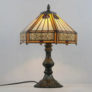 Axyaa Tiffany Glass Table Lamps LED Standing Luminaires for Home and Office