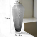 Axyaa Frosted Leaning Tower Glass Vase: Simple & Elegant Decor Item
