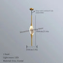 Axyaa LED Crystal Pendant Chandelier Set for Modern Room Decor