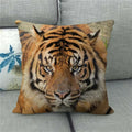 Axyaa Tiger Lion Printed Cushion Cover for Home Sofa Bed Decoration