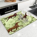 Axyaa Non-Slip Absorbent Drying Mat for Kitchen Tableware and Counter