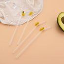 Axyaa Lemon Glass Straw Set: Reusable Eco-Friendly Straws for Smoothies, Cocktails
