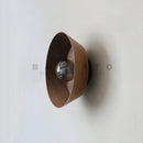 Axyaa Walnut Wood Glass Wall Sconce: Modern Vintage Wabi-sabi Style Lighting