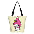 Axyaa Hello Kitty Tote Bag: Cute Kawaii Cartoon Top Handle Zipper Bag for Women