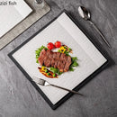 Axyaa Stone Pattern Ceramic Plate - Matte Finish Molecular Cuisine Tableware