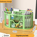 Mesh Desk Organizer Pen Holder by Axyaa Large Capacity Metal Desktop Storage