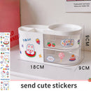 Axyaa Desktop Organizer Drawer, Transparent Plastic Multifunction Pen Holder Cute Design