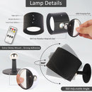 Axyaa Double Head Wall Lamp Touch Control USB Rechargeable Night Light