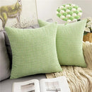Axyaa Soft Corduroy Cushion Cover in Corn Striped Design for Cozy Living Room Decor.