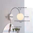 Axyaa Glass Ball LED Wall Light Fixture Gold Brass Base Nordic Bedroom Bedside Lamp