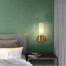 Axyaa Modern Gold Pipe LED Wall Lamp with Acrylic Lampshade