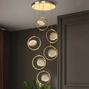 Axyaa Modern LED Loft Chandelier - Designer Villa Hall Lamp