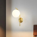 Modern Copper Black Metal Wall Lamp Axyaa Brand Glass Ball LED Wall Lights TV Sofa Background