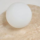 Axyaa Yellow Travertine LED Wall Lamps Indoor White Glass Stone Wood Stair Light