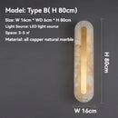 Axyaa Gold Marble LED Wall Sconces for Indoor Decorative Lighting