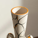Axyaa Ceramic Vase: Wabi Sabi Style Retro Home Decoration and Flower Vessel