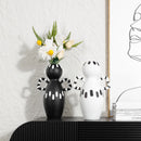 Axyaa Striped Handle Resin Flower Vase - Abstract Home Decoration