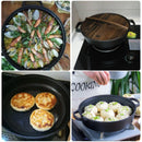 Axya Cast Iron Wok Pan Non-Stick Cookware Thickened Manual Pot