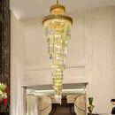 Axyaa Modern Crystal Chandelier for Villa Living Room Staircase Lighting