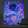 Axyaa Fluorescent Mushroom Luminous Tapestry for Interior Decoration