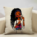Axyaa Fashion Girl Cushion Cover: Living Room Sofa Pillow Case 45x45cm
