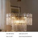 Axyaa Retro Glass Chandelier: European Luxury Lighting for Living, Bedroom, Dining Room