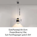 Axyaa LED Bedside Pendant Lamp Black/White for Bedroom Study Room, Home Indoor Lighting