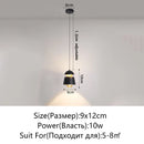 LED Bedside Lamp Black/White Hanging Light for Bedroom Study Room Decor by Axyaa