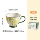 Axyaa Creative Milk Mug Large Capacity Ceramic Cup for Breakfast and Coffee.