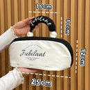Axyaa Color-Block Makeup Bag with Partitioned Compartments & Waterproof Design