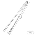 Axyaa Stainless Steel Long Handle Food Tongs for BBQ and Cooking