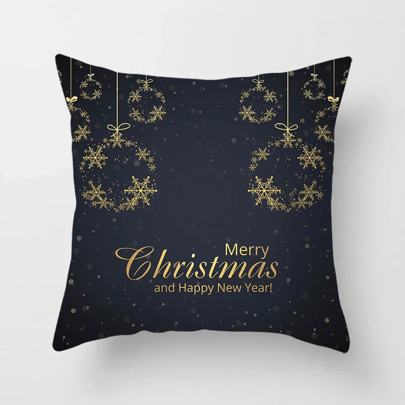 Axyaa Christmas Theme Pillowcase for Festive Sofa Decor and Holiday Gift