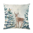 Axyaa Christmas Letter Print Throw Pillow Cover for Festive Home Decor